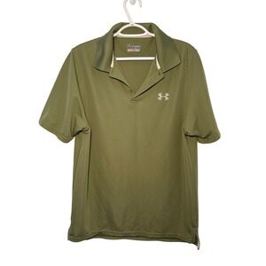 Under Armour HeatGear Loose Fit Polo Shirt Mens Medium Outdoor Fishing Hunting